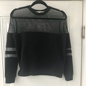 Lovers and Friends Black Mesh Sweater